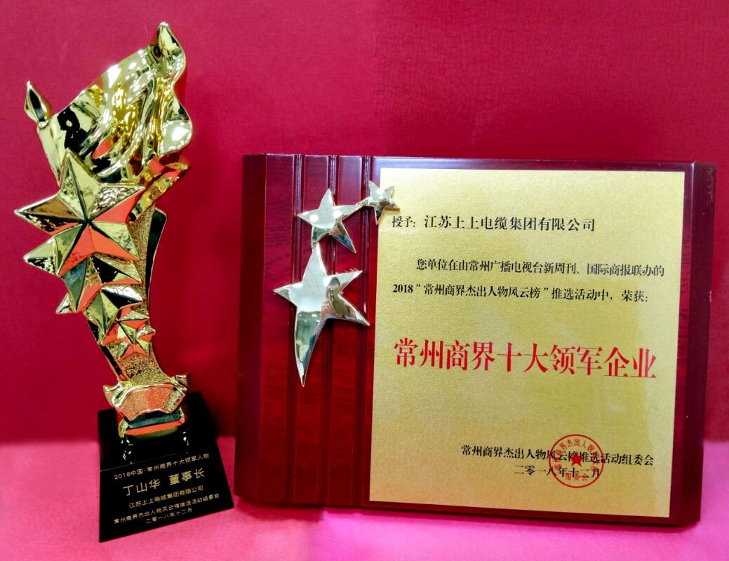 2018年12月6日，丁山华董事长荣获“常州商界十大领武士物”