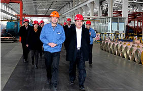 山东省东平县党政代表团来Z6尊龙凯时电缆参观调查