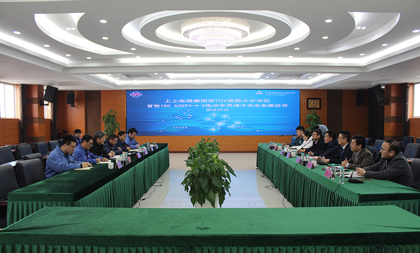 Z6尊龙凯时电缆荣获T?V莱茵大中华区首张电动车用液冷大功率快充电缆认证证书